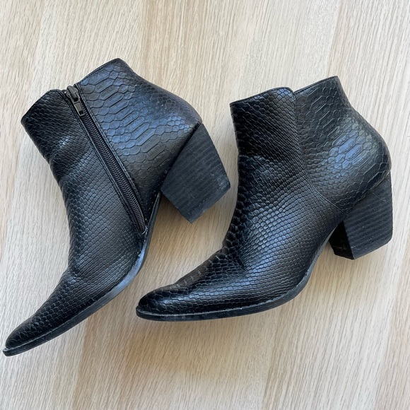 Astoria Faux Snakeskin Ankle Boots - Picture 4 of 5